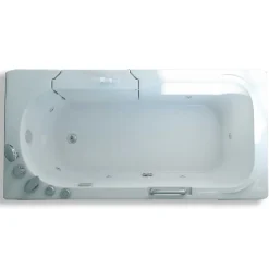 Eliteshopping Baignoire balnéo avec porte à droite 153 x 76 cm Pansy