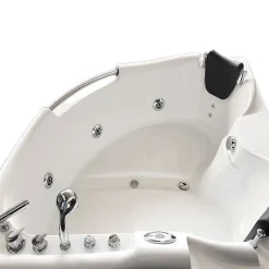 Eliteshopping Baignoire Balnéo blanc 150 X 150 cm Chromothérapie 9 jets Alyssa* Baignoire Balnéo