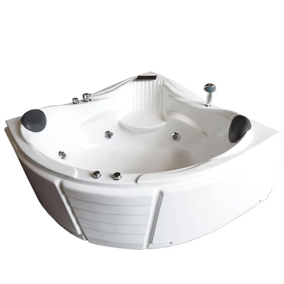 Eliteshopping Baignoire Balnèo blanc 150 X 150 cm pour 2 personnes 6 jets Anemone