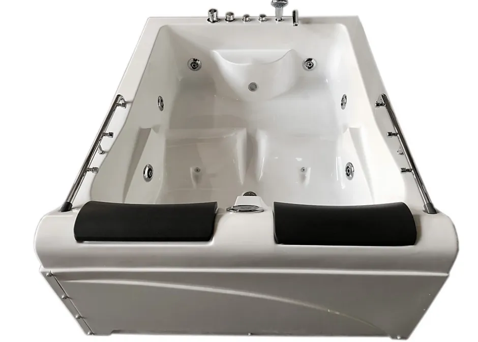 Eliteshopping Baignoire Balnèo Blanc 175 X 132 cm Chromothérapie 14 jets Calla