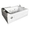 Eliteshopping Baignoire Balnèo Blanc 175 X 132 cm Chromothérapie 14 jets Fleur* Baignoire Balnéo