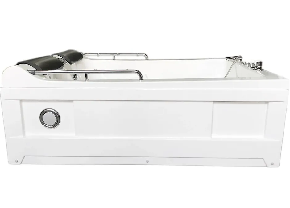 Eliteshopping Baignoire Balnèo Blanc 175 X 132 cm Chromothérapie 14 jets Fleur* Baignoire Balnéo