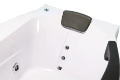 Eliteshopping Baignoire Balnèo blanc 180 X 96 cm avec verre frontal 9 jets Jasmine* Baignoire Balnéo
