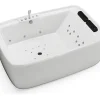 Vente-unique Baignoire balnéo blanche - 2 places - 390 L - 180 x 120 x 60 cm - VOLUTA