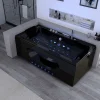 Distribain Baignoire balnéo Caïman Black 32 jets Whirlpool