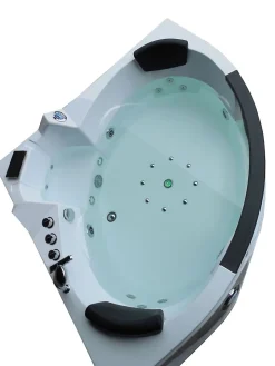 Eliteshopping Baignoire Balnèo Chromothérapie 150 X 150 cm pompe double 20 jets Wisteria* Baignoire Balnéo
