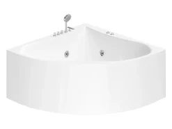 Vente-unique Baignoire balnéo d'angle AGYNESS - 263L - 135x135x57 cm* Baignoire Balnéo