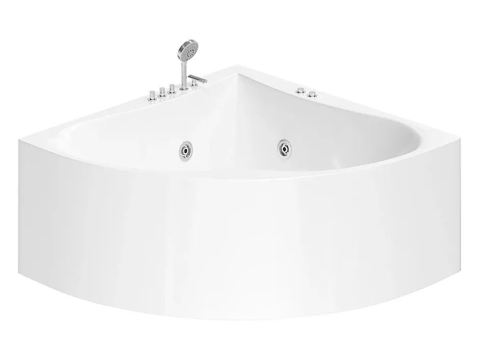 Vente-unique Baignoire balnéo d'angle AGYNESS - 263L - 135x135x57 cm* Baignoire Balnéo