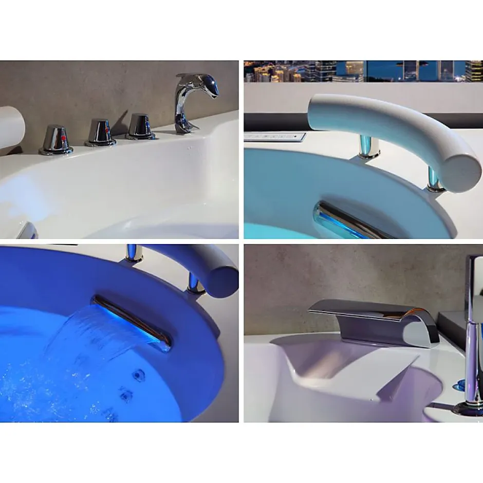 Distribain Baignoire balnéo Dubaï 47 jets + massage cervicales Whirlpool
