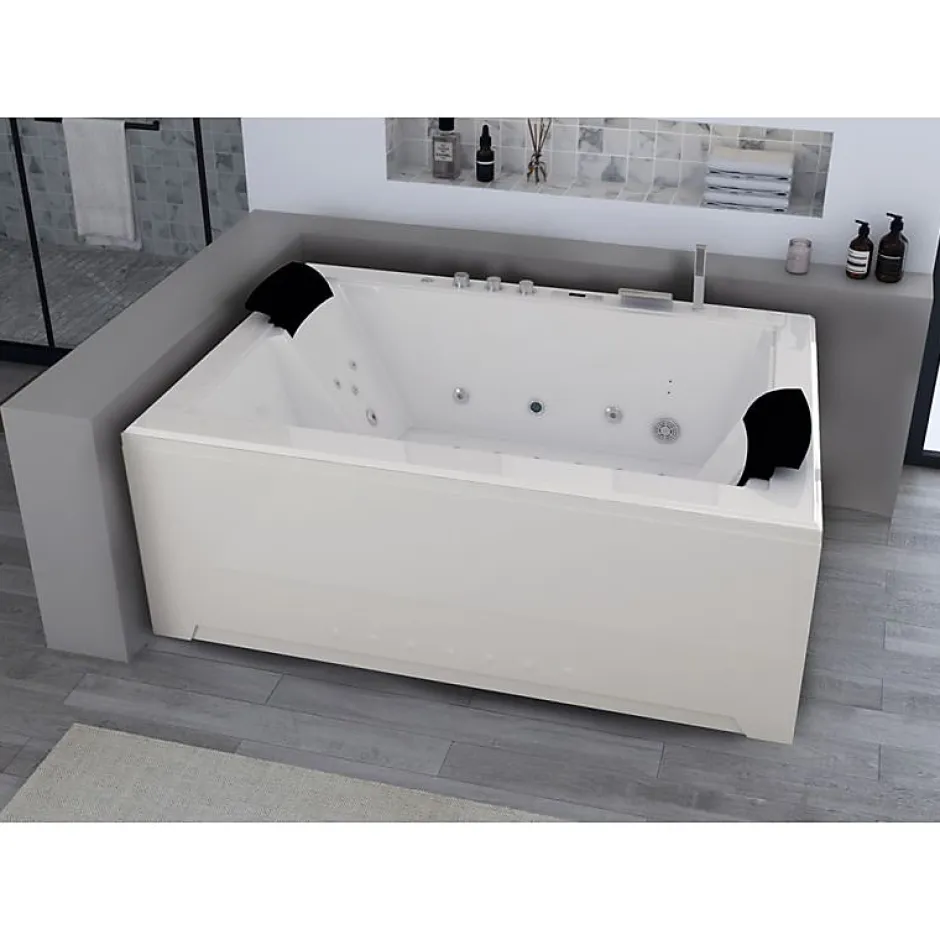 Distribain Baignoire balnéo Elle&Lui 40 jets Whirlpool