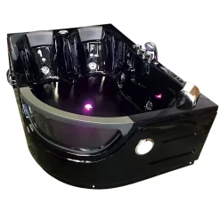 Eliteshopping Baignoire Balnèo hydromassage noir 120 x 180 cm 8 jets Violet* Baignoire Balnéo