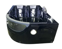 Eliteshopping Baignoire Balnèo hydromassage noir 120 x 180 cm 8 jets Violet* Baignoire Balnéo