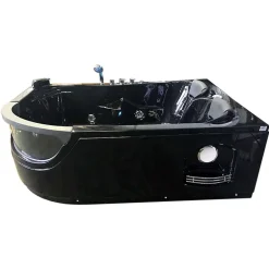 Eliteshopping Baignoire Balnèo hydromassage noir 120 x 180 cm 8 jets Bluebell