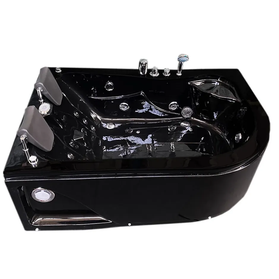 Eliteshopping Baignoire Balnèo Noir 170 X 115 cm 15 jets pour deux personnes Black Tulip* Baignoire Balnéo