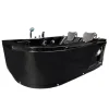 Eliteshopping Baignoire Balnèo Noir 170 X 115 cm pour deux personnes 15 jets Black Dahlia