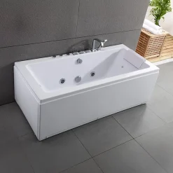 Spalina Baignoire Balnéo Sikinos White Jets, 170x80cm, by