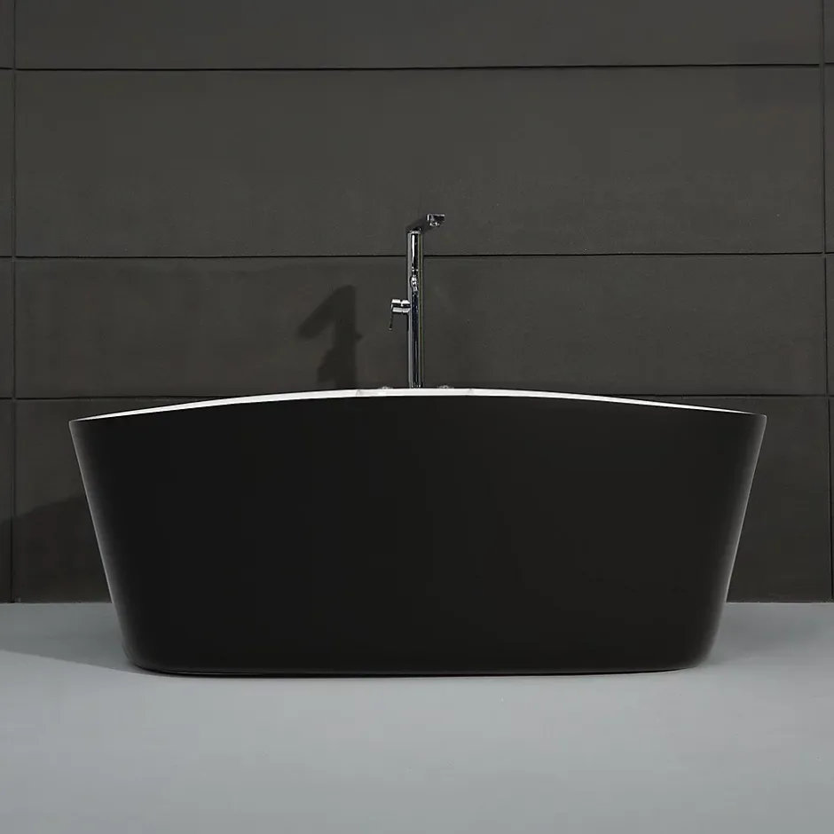 Spalina Baignoire Balnéo Tao black Bulle 170x80x65cm, by