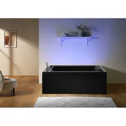 Archipel Baignoire balnéo VICTORIA BLACK 2 places 192x142 - DROITE