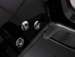 Vente-unique Baignoire balnéo vitrée semi-îlot à leds DYONA - 1 place - 260L - 170x85x58cm - Noir brillant