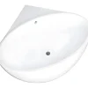 Vente-unique Baignoire d'angle - 197 L - 127 x 127 x 58 cm - Blanche - Acrylique - GOURAMI* Baignoire D'Angle