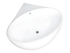 Vente-unique Baignoire d'angle - 197 L - 127 x 127 x 58 cm - Blanche - Acrylique - GOURAMI* Baignoire D'Angle