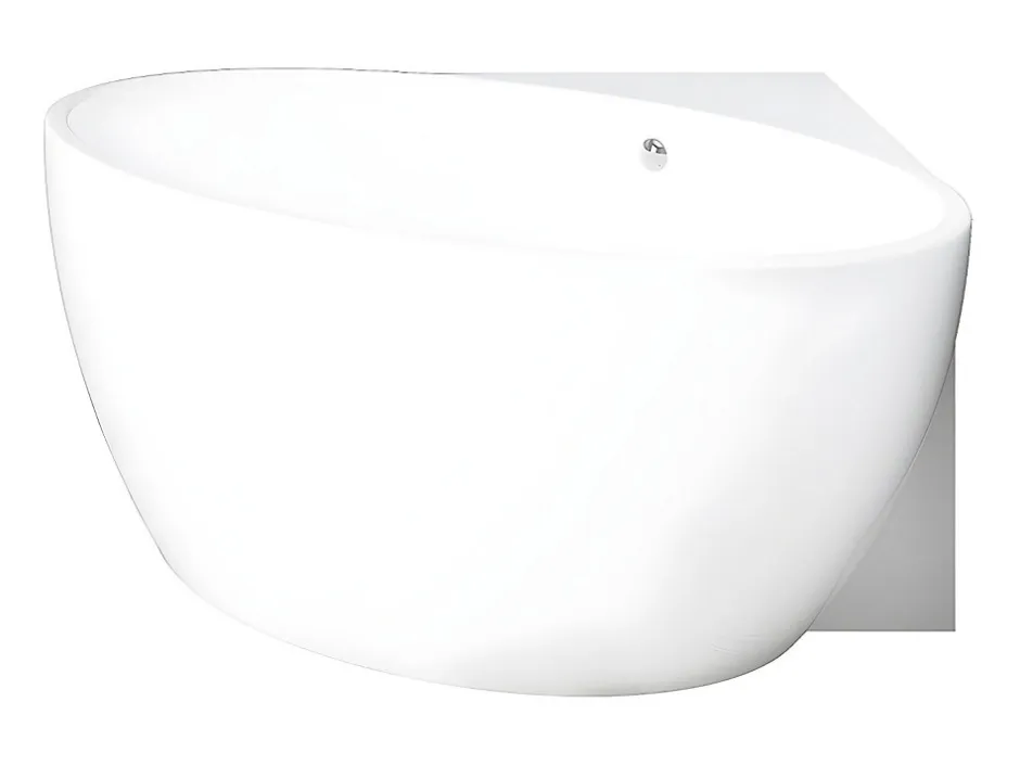 Vente-unique Baignoire d'angle - 197 L - 127 x 127 x 58 cm - Blanche - Acrylique - GOURAMI* Baignoire D'Angle