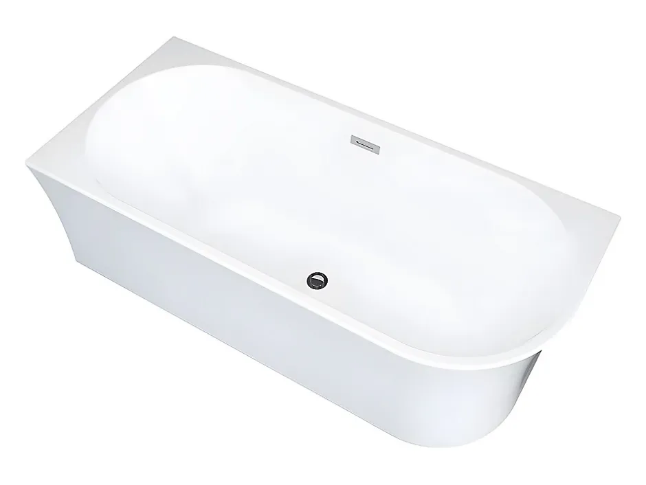 Vente-unique Baignoire d'angle - 201 L - 150 x 75 x 59 cm - Blanche - Acrylique - Angle gauche - PONTICOLA* Baignoire D'Angle