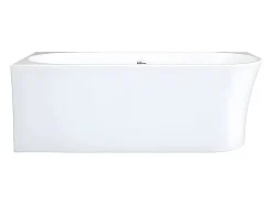 Vente-unique Baignoire d'angle - 201 L - 150 x 75 x 59 cm - Blanche - Acrylique - Angle gauche - PONTICOLA* Baignoire D'Angle