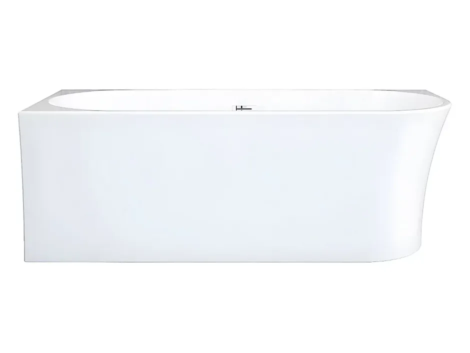 Vente-unique Baignoire d'angle - 201 L - 150 x 75 x 59 cm - Blanche - Acrylique - Angle gauche - PONTICOLA* Baignoire D'Angle