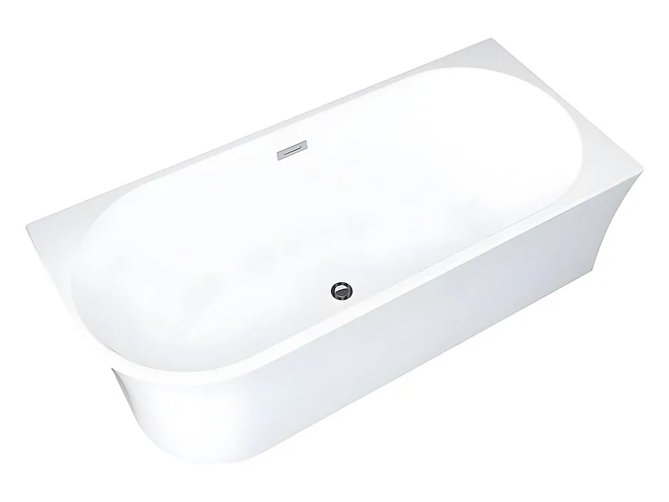Vente-unique Baignoire d'angle - 201 L - 150 x 75 x 59 cm - Blanche - Acrylique - Angle droit - PONTICOLA* Baignoire D'Angle