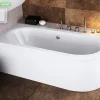 Besco Baignoire d'angle - avec tablier blanc et repose tête offert - AVITA - 170 x 75 cm - Gauche* Baignoire Asymétrique