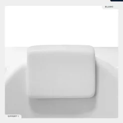 Besco Baignoire d'angle - avec tablier blanc et repose tête offert - AVITA - 170 x 75 cm - Droite