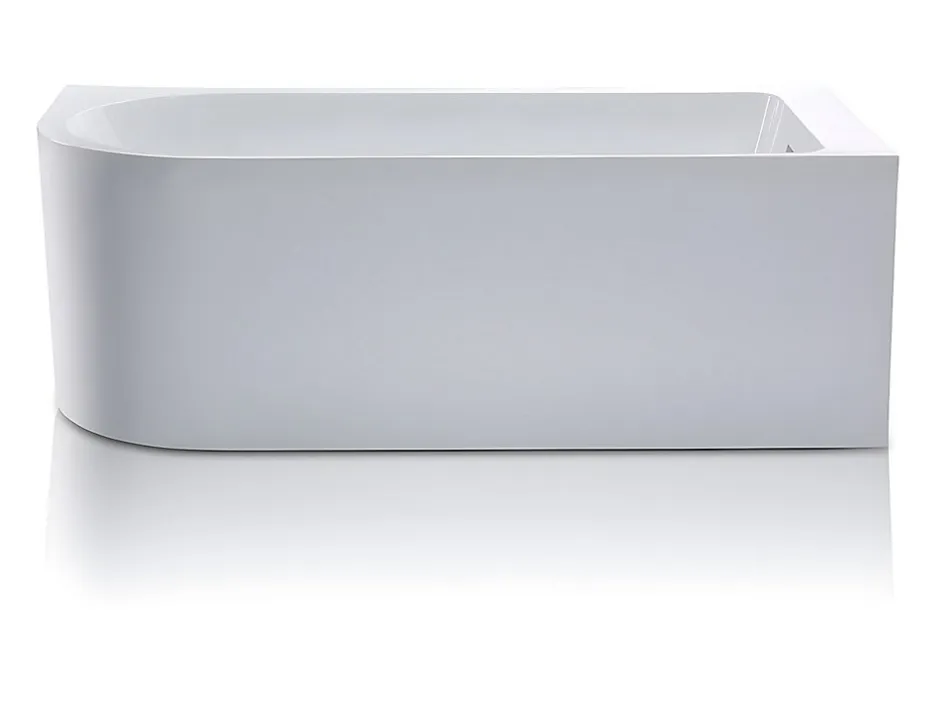 Vente-unique Baignoire d'angle - 240L - 170 x 75 x 58 cm - Blanche - Angle droit - ANIKA* Baignoire D'Angle