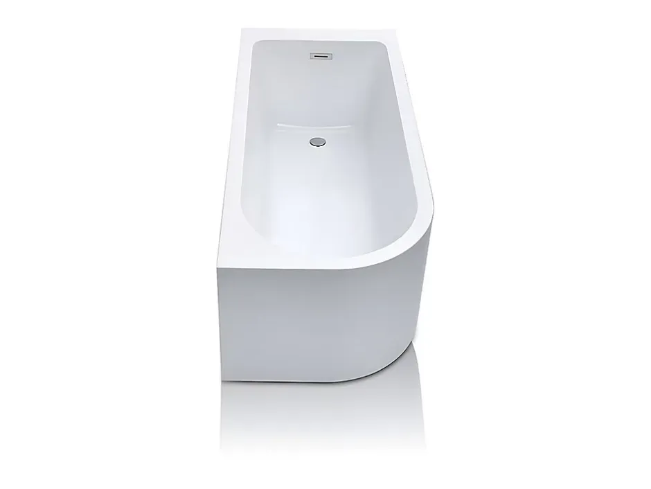 Vente-unique Baignoire d'angle - 240L - 170 x 75 x 58 cm - Blanche - Angle droit - ANIKA* Baignoire D'Angle