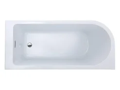 Vente-unique Baignoire d'angle - 240L - 170 x 75 x 58 cm - Blanche - Angle droit - ANIKA* Baignoire D'Angle