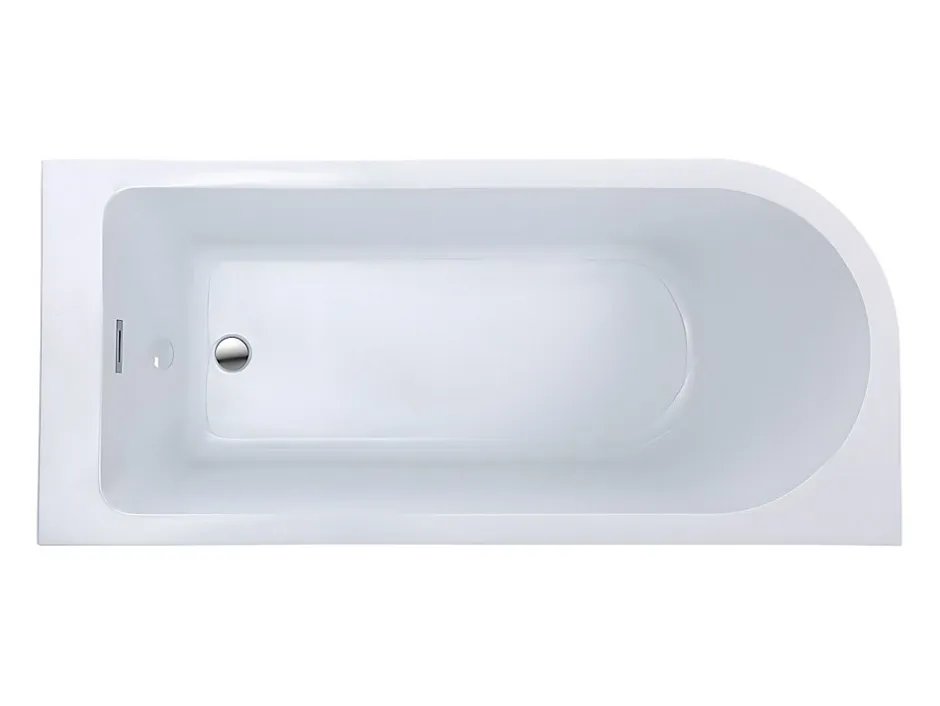 Vente-unique Baignoire d'angle - 240L - 170 x 75 x 58 cm - Blanche - Angle droit - ANIKA* Baignoire D'Angle
