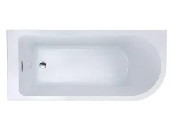 Vente-unique Baignoire d'angle - 240L - 170 x 75 x 58 cm - Blanche - Angle gauche - ANIKA* Baignoire D'Angle