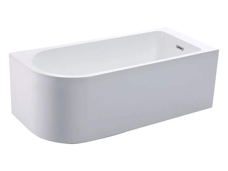 Vente-unique Baignoire d'angle - 201L - 150 x 75 x 58 cm - Blanche - Angle droit - ANIKA* Baignoire D'Angle
