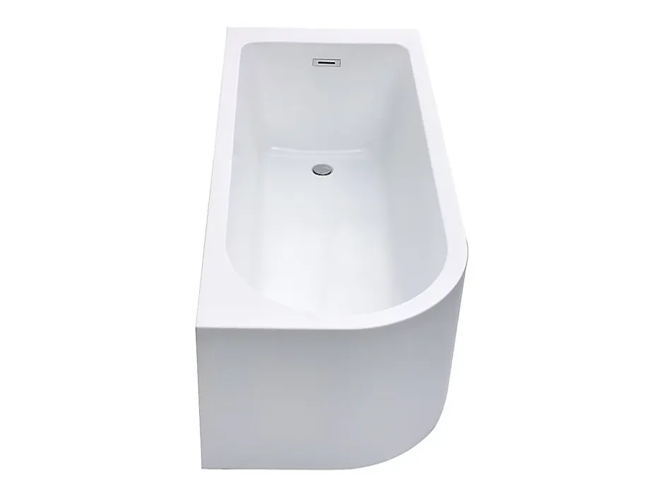 Vente-unique Baignoire d'angle - 201L - 150 x 75 x 58 cm - Blanche - Angle droit - ANIKA* Baignoire D'Angle