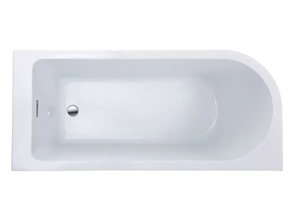 Vente-unique Baignoire d'angle - 201L - 150 x 75 x 58 cm - Blanche - Angle droit - ANIKA* Baignoire D'Angle