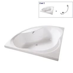 Valentin Baignoire d'angle 140 x 140 cm Giverny sans tablier* Baignoire D'Angle