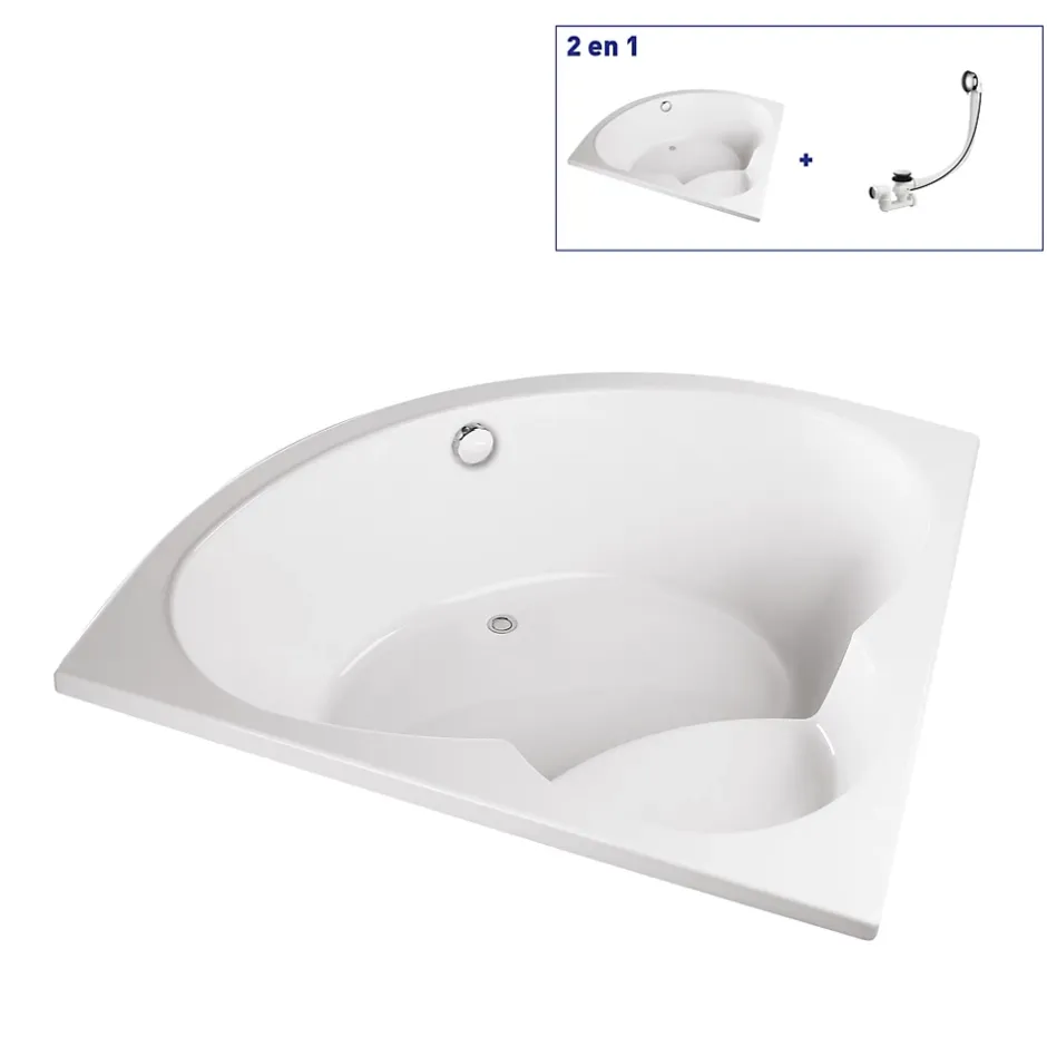 Valentin Baignoire d'angle 150 x 150 cm Maylis sans tablier* Baignoire D'Angle