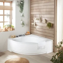 Valentin Baignoire d'angle balnéo 140 x 140 cm Giverny + tablier* Baignoire D'Angle|Baignoire Balnéo