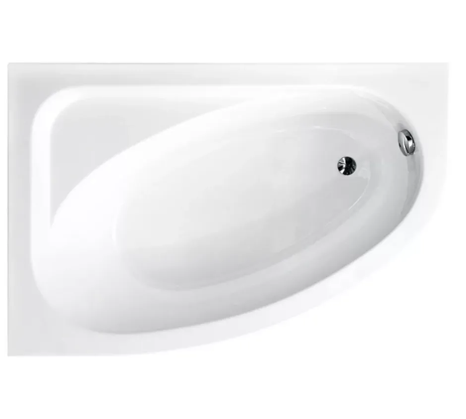 Azura Home Design Baignoire d'angle CORNEA 140x80 cm gauche avec tablier* Baignoire Asymétrique