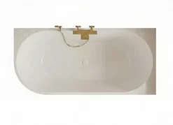 Otitec Baignoire d'angle droite - 160 x 75 cm - Blanc brillant rainure avec bonde blanche - PERLE* Baignoire D'Angle