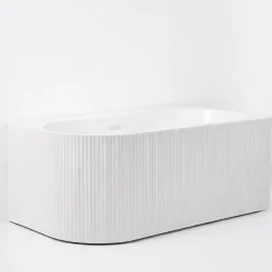 Otitec Baignoire d'angle droite - 160 x 75 cm - Blanc brillant rainure avec bonde blanche - PERLE* Baignoire D'Angle