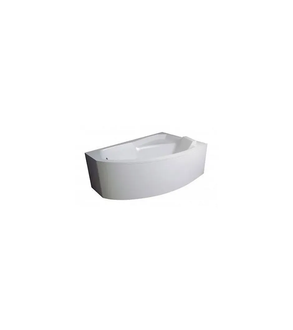 Azura Home Design Baignoire d'angle droite RIMA avec tablier - 130cm* Baignoire Asymétrique