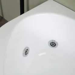 Kiamami Valentina Baignoire D'angle Gauche Avec Hydromassage Ambra Intégré