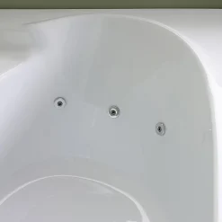 Kiamami Valentina Baignoire D'angle Gauche Avec Hydromassage Ambra Intégré