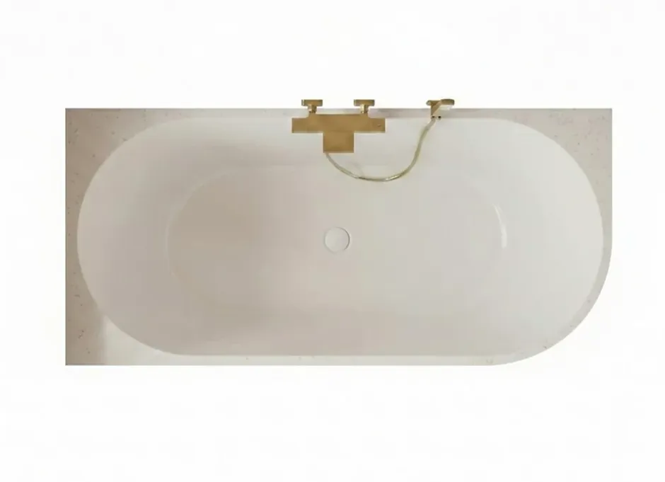 Otitec Baignoire d'angle gauche avec bonde blanche - 170 x 75 cm - Blanc brillant rainuré - PERLE* Baignoire D'Angle